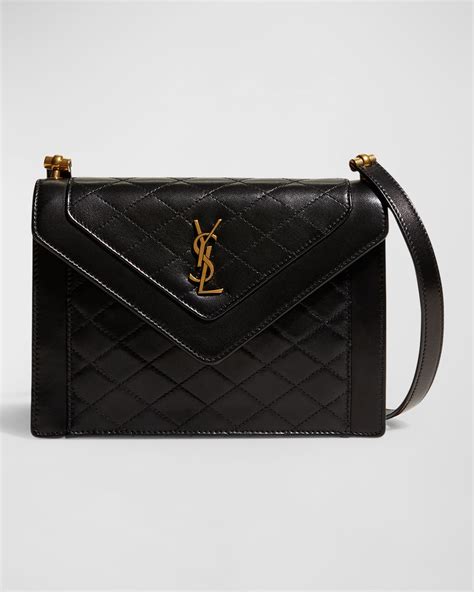 gaby mini ysl quilted leather satchel bag|SAINT LAURENT Lambskin Quilted Mini Gaby Satchel Black .